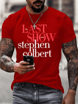 Men's Retro Last Show Print T-Shirt