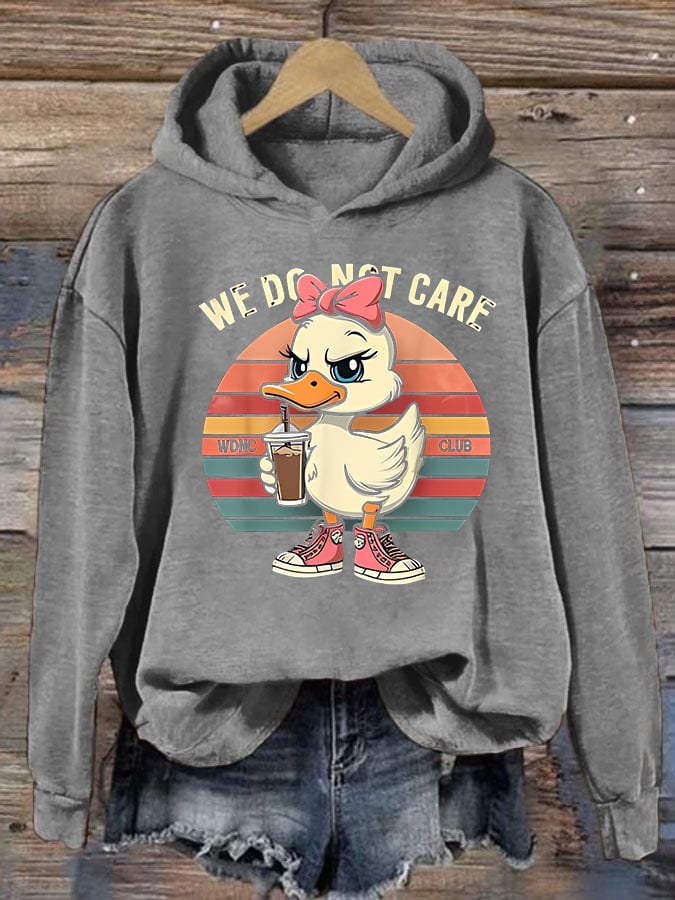 Women's  Retro Funny Proud Member Of Club We Do Not Care Menopause Perimenopause Print  Hoodie