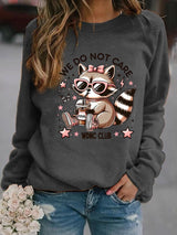 🔥Buy 3 Get 15% Off🔥Women's  Cute little raccoon for Women's WDNC Menopause & Perimenopause Printed   Sweatshirt