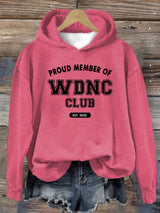 Women's Retro Funny Proud Member Of Club We Do Not Care Menopause Perimenopause Print  Hoodie