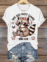Women's  Cute little raccoon for Women's WDNC Menopause & Perimenopause Printed T-shirt