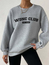 🔥Buy 3 Get 15% Off🔥Retro Funny Funny WDNC Club Est. 2026 Menopause Perimenopause Print Textured Sweatshirt