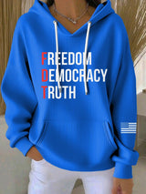 🔥Buy 3 Get 15% Off🔥Women's Casual FDT Freedom Democracy Truth  Hoodie