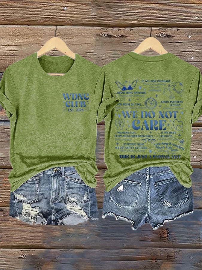 🔥Buy 3 Get 15% Off🔥Retro Proud Member Of WDNC Club Est. 2025 We Do Not Care Print T-Shirt