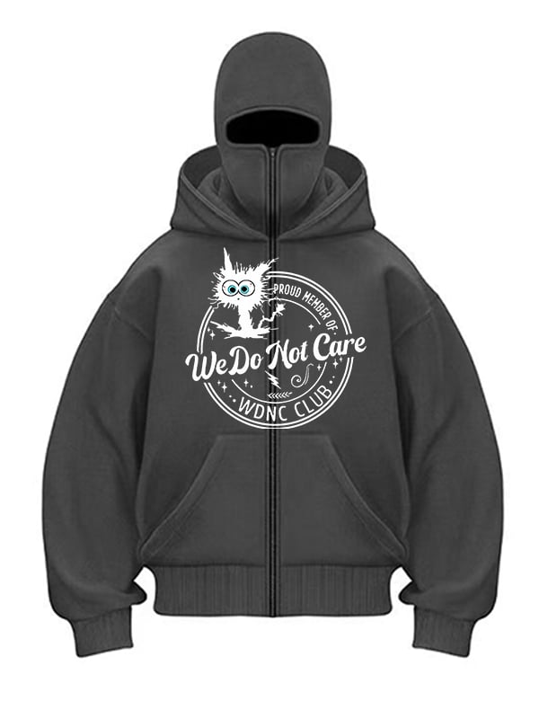 Men's  Zipped Hoodie Of WDNC Club Menopause Perimenopause Print  Hoodie