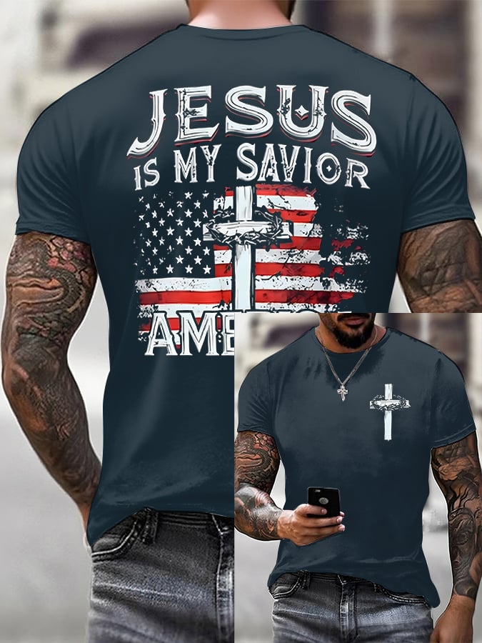 Men'S Casual Faith Short-Sleeved T-Shirt