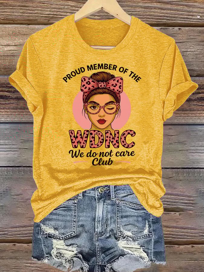 Women's  Retro Funny Proud Member Of Club Menopause Perimenopause Print T-Shirt