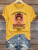 Women's  Retro Funny Proud Member Of Club Menopause Perimenopause Print T-Shirt