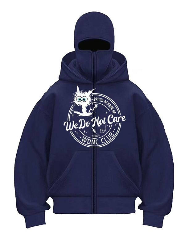 Men's  Zipped Hoodie Of WDNC Club Menopause Perimenopause Print  Hoodie