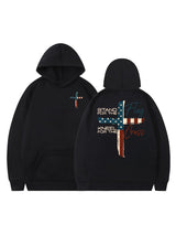 Women's  Stand For The Flag Kneel For The Cross  Printed Casual Hoodie