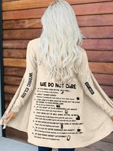 Retro Funny WDNC Club Menopause Perimenopause Print Cardigan