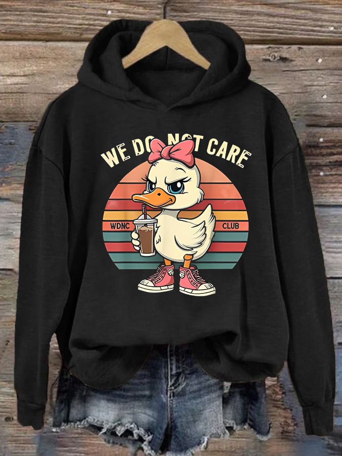 Women's  Retro Funny Proud Member Of Club We Do Not Care Menopause Perimenopause Print  Hoodie