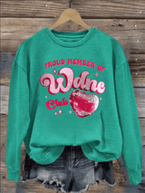 Women's Retro Funny Proud Member Of Club We Do Not Care Menopause Perimenopause Print  Sweatshirt