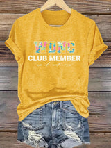 Women's  Retro Funny Proud Member Of Club Menopause Perimenopause Print T-Shirt