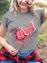 Women's Heart Disease Awareness Print T-shirt