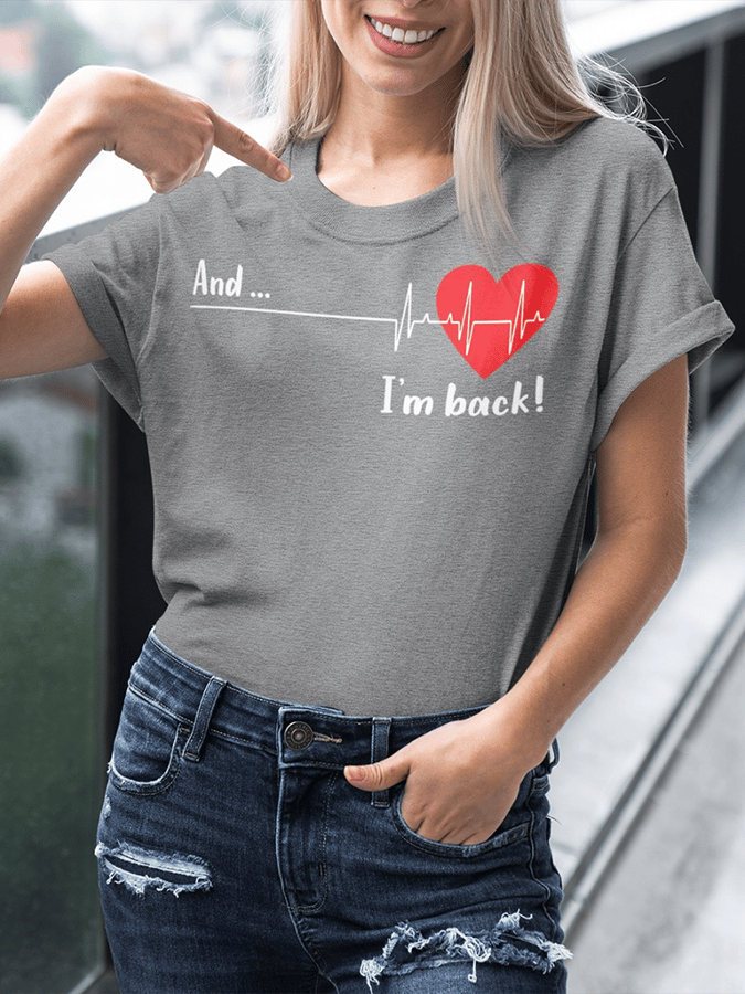 Women's Heart Disease Awareness Print T-shirt