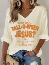 Women's Are You Fall-O-Ween Jesus Print T-shirt