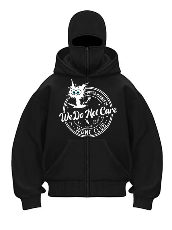 Men's  Zipped Hoodie Of WDNC Club Menopause Perimenopause Print  Hoodie