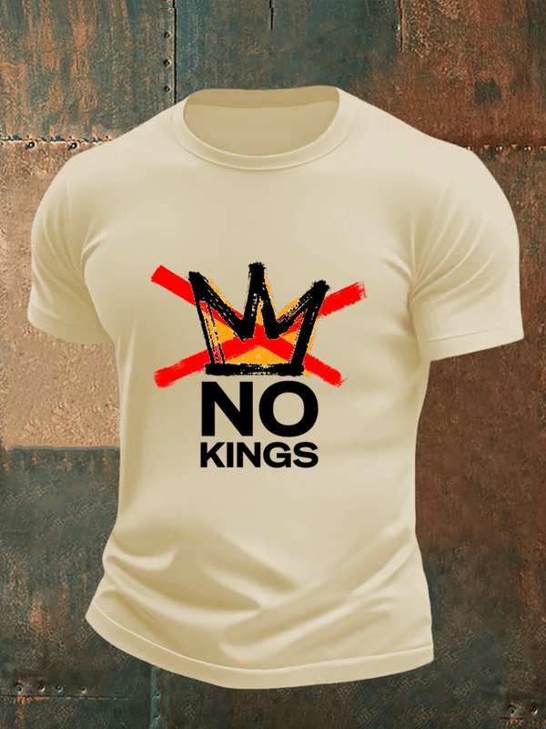 🔥Buy 3 Get 15% Off🔥Men's no kings in America print  T-Shirt