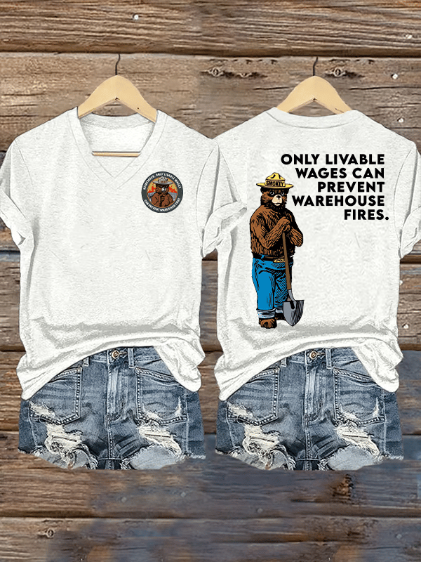Women's  Retro Resist Save The Forest Service Print T-Shirt