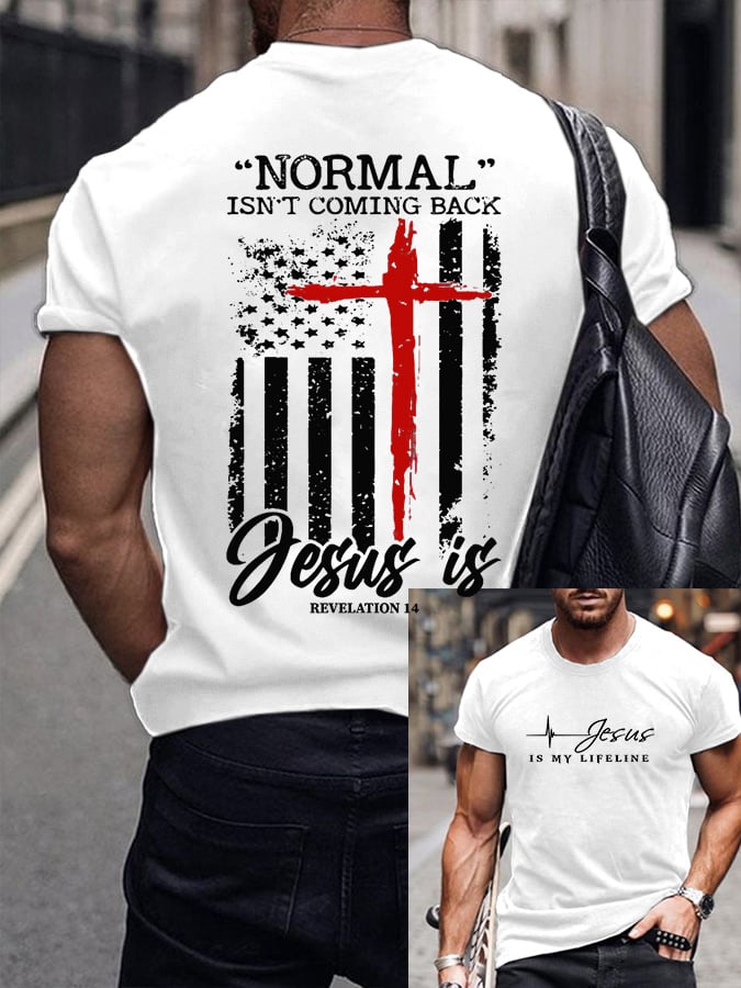 Men's Faith Print Crew Neck T-Shirt