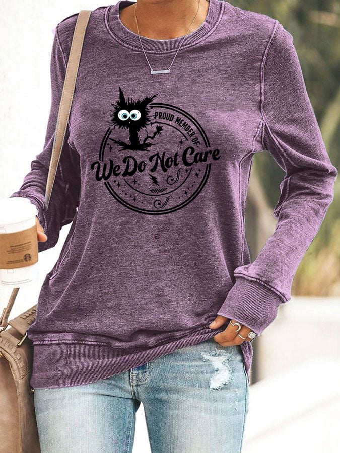 Women's  Retro Funny Proud Member Of Club Menopause Perimenopause Print Knitted Tops