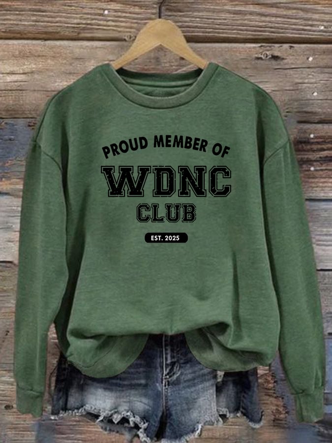 Women's Retro Funny Proud Member Of Club We Do Not Care Menopause Perimenopause Print  Sweatshirt