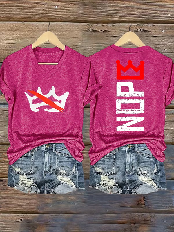 🔥Buy 3 Get 15% Off🔥Women's  Nope, No Kings In America Print T-shirt