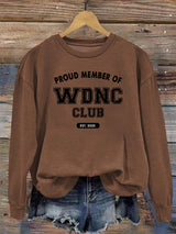Women's Retro Funny Proud Member Of Club We Do Not Care Menopause Perimenopause Print  Sweatshirt