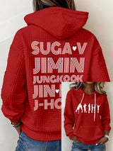 Women's Retro Leisure  Print Hoodie