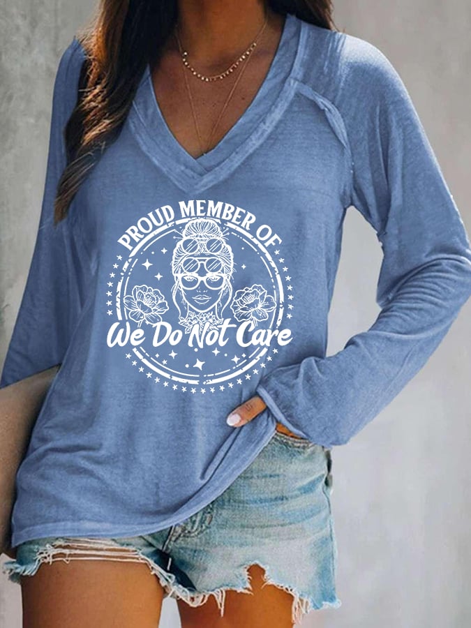 🔥Buy 3 Get 15% Off🔥Women's  V-neck Retro Funny Proud Member Of  Club Menopause Perimenopause Print T-Shirt