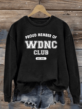 Women's Retro Funny Proud Member Of Club We Do Not Care Menopause Perimenopause Print  Sweatshirt