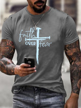 Men's Faith Over Fear Print T-Shirt