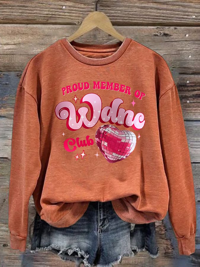 Women's Retro Funny Proud Member Of Club We Do Not Care Menopause Perimenopause Print  Sweatshirt