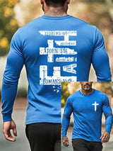 Men's Faith Cross Print Crew Neck T-shirt