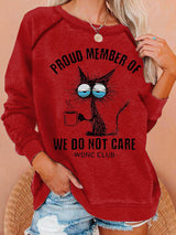 🔥Buy 3 Get 15% Off🔥Women's Retro Funny Proud Member Of Club We Do Not Care Menopause Perimenopause Print  Sweatshirt