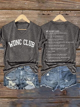 V-Neck Retro Funny WDNC Menopause Perimenopause This List Is Not Exhaustive Print T-Shirt