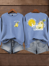Women's  Life Gave Me Some Lemons, But My Jesus Turned Them Into Lemonade Faith Print  Hoodie