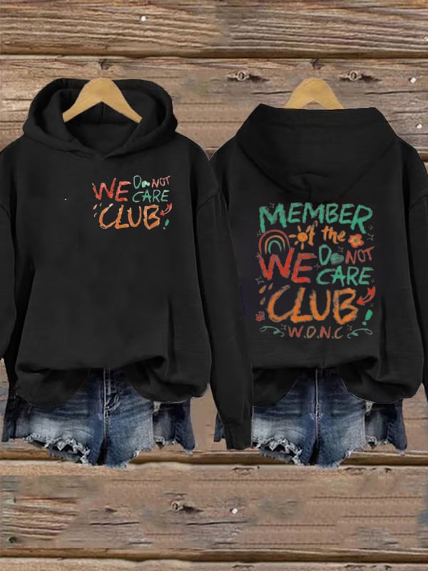 Retro Funny Proud Member Of WDNC Club Menopause Perimenopause Print Hoodie