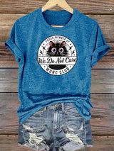 Women's  Retro Funny Proud Member Of Club We Do Not Care Menopause Perimenopause Print  T-Shirts