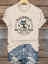 Women's  Retro Funny Proud Member Of Club Menopause Perimenopause Print T-Shirt