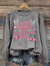 Women's  Retro Funny Proud Member Of Club Menopause Perimenopause Print  Sweatshirt