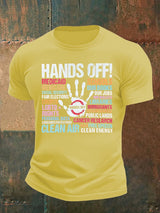 🔥Buy 3 Get 15% Off🔥Men's  HANDS OFF!  Print T-Shirt