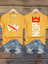 🔥Buy 3 Get 15% Off🔥Women's  Nope, No Kings In America Print T-shirt