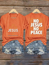 Women'S KNOW JESUS KNOW PEACE Print Short Sleeve T-Shirt