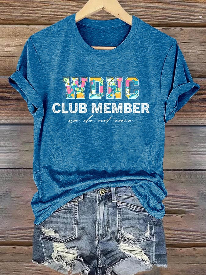 Women's  Retro Funny Proud Member Of Club Menopause Perimenopause Print T-Shirt