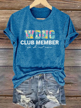 Women's  Retro Funny Proud Member Of Club Menopause Perimenopause Print T-Shirt