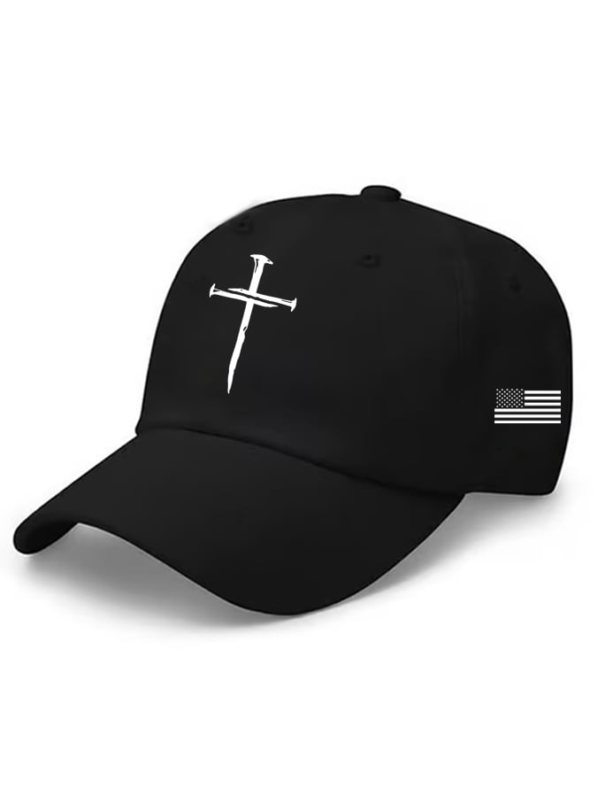 Unisex Flag Cross Print Baseball Cap