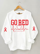 Women's Heart Disease Awareness The Beat Goes On Sweatshirt