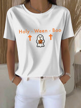 Women'S Casual Halloween Faith Short Sleeve T-Shirt